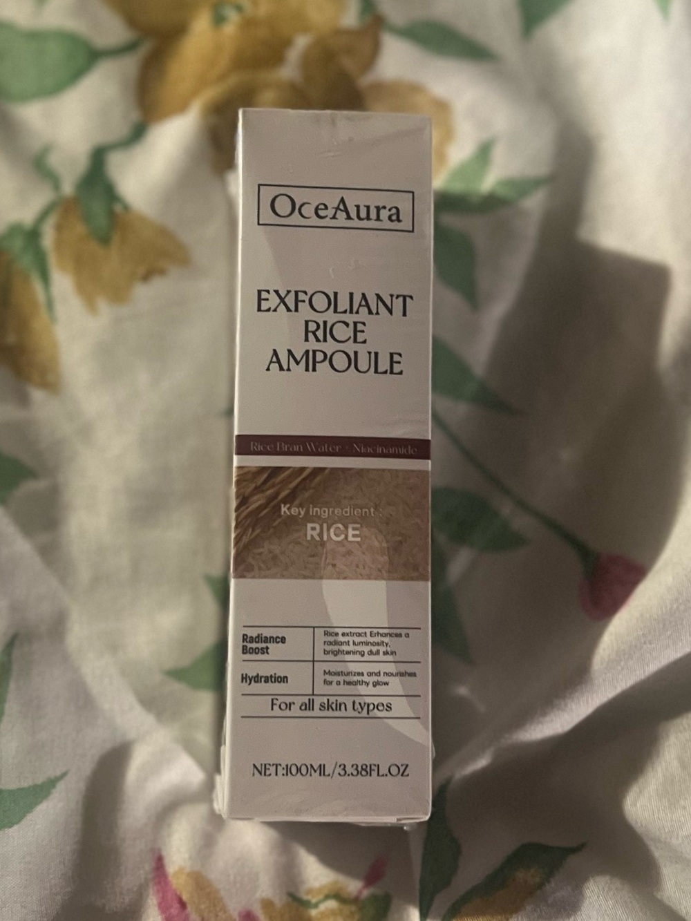 OceAura Exfoliant Rice Ampoule - White and Beige Packaging
